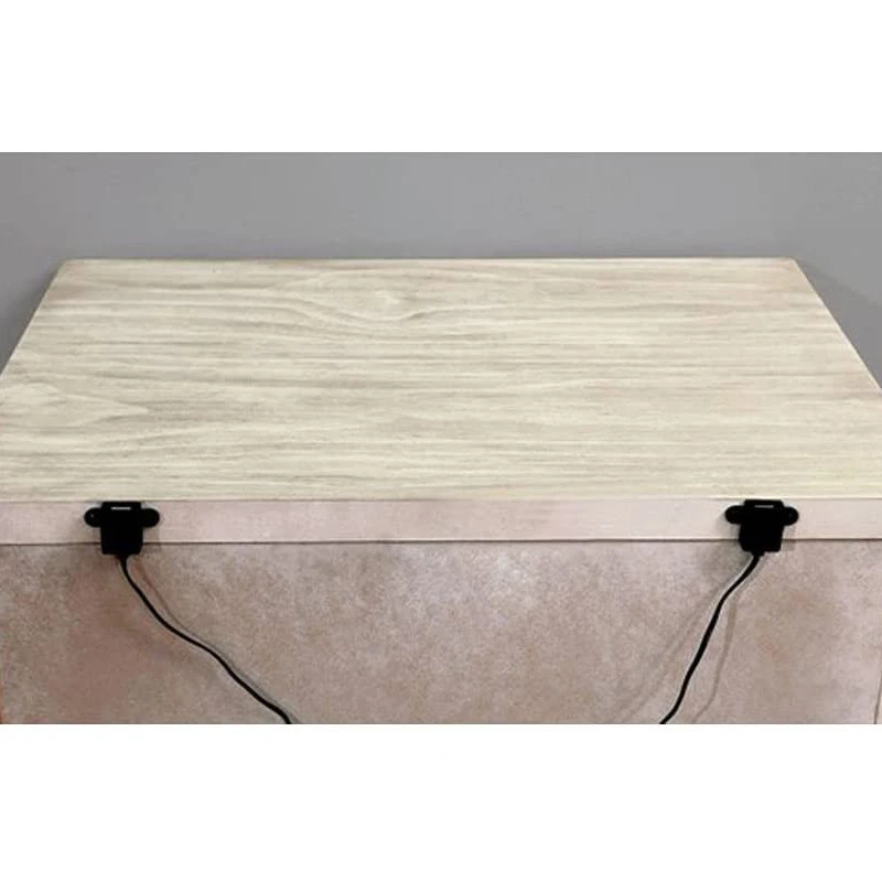Decor Love Transitional Nightstand, 2 Storage Drawers And USB Charging Port, Antique White - Image 5