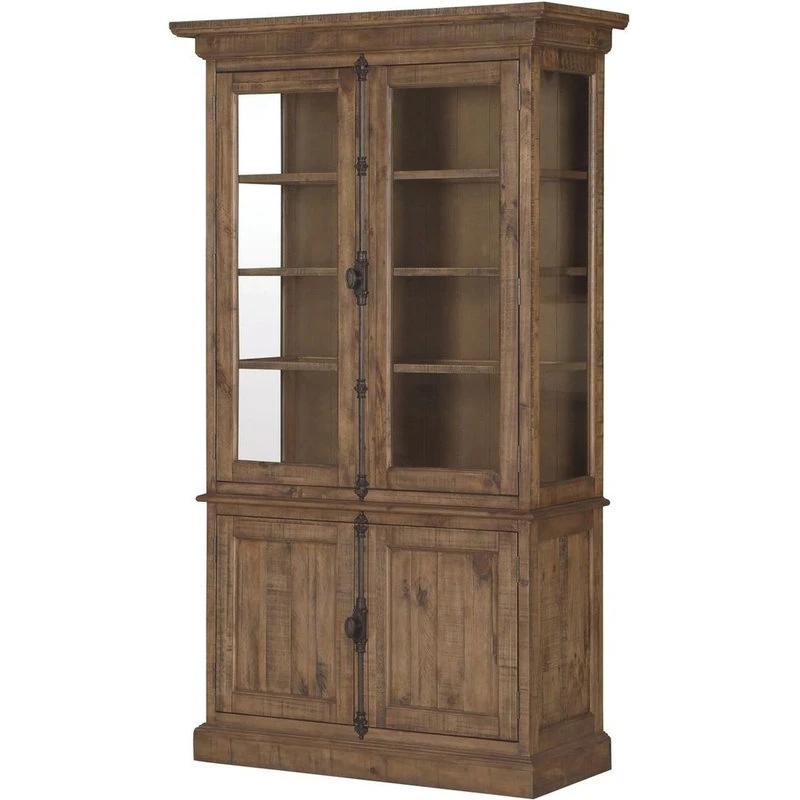 Magnussen Home Furnishings Magnussen Willoughby China Cabinet In Weathered Barley - Image 3