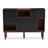 Baxton Studio Anderson Wood Sideboard Storage Cabinet, Retro Oak And Espresso