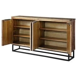 Coast To Coast Imports, LLC Vail Natural Browns Industrial Four Door Media Credenza -NovaSolo Shop 04b146ba00cab177 6272 w800 h800 b1 p0