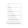 Tvilum 5 Drawer Chest White High Gloss