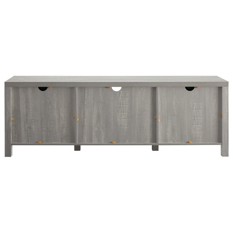 Walker Edison 70" Modern Engineered Wood TV Stand In Stone Gray 3 Walker Edison 70" Modern Engineered Wood TV Stand In Stone Gray - Image 3