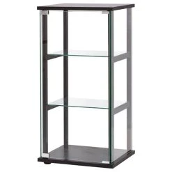 Coaster Home Furnishings Coaster 3 Shelf Glass Curio Cabinet In Black