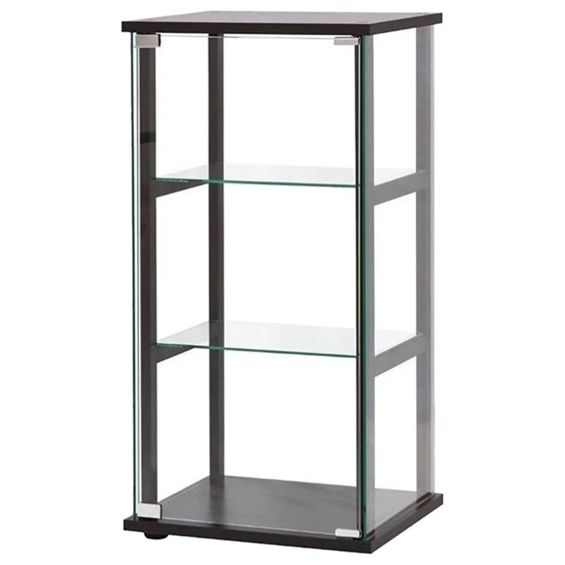 Coaster Home Furnishings Coaster 3 Shelf Glass Curio Cabinet In Black
