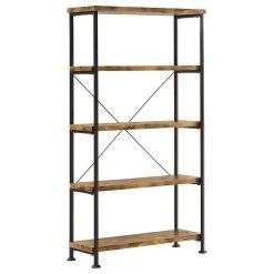 Coaster Home Furnishings Coaster Barritt Wood And Metal Open Bookcase