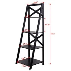 Costway 4-Tier Ladder Shelf Bookshelf Bookcase Storage Display Leaning Home 8 Costway 4-Tier Ladder Shelf Bookshelf Bookcase Storage Display Leaning Home -NovaSolo Shop 0a61168b0bc971ef 6206 w800 h800 b1 p0