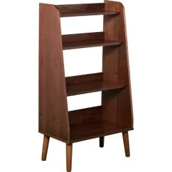 SEI Furniture Berritza Midcentury Modern Bookshelf - Wood Grain