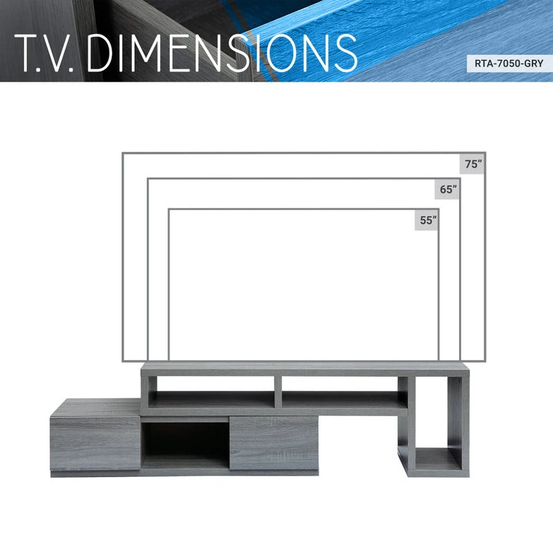 Rta Products- L Techni Mobili Adjustable TV Stand Console For TV's Up To 65" - Image 6