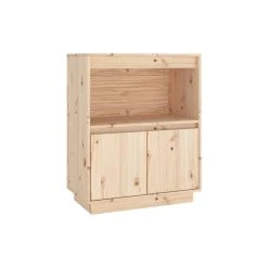 Vida XL International B.V. VidaXL Solid Wood Pine Sideboard Home Storage Cupboard Highboard Organizer