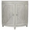 Gabby Chelsea Distressed White Demilune Cabinet