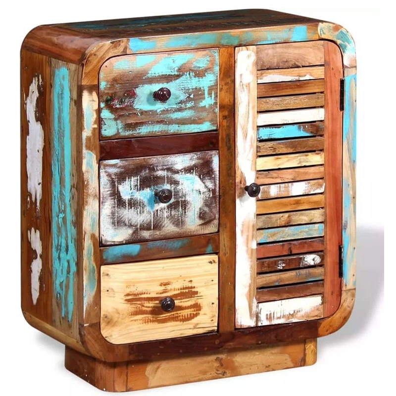 Vida XL International B.V. VidaXL Solid Reclaimed Wood Sideboard Antique Retro Highboard Console Cabinet - Image 3