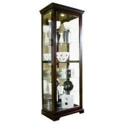 Beaumont Lane Curio Cabinet In Chocolate Cherry
