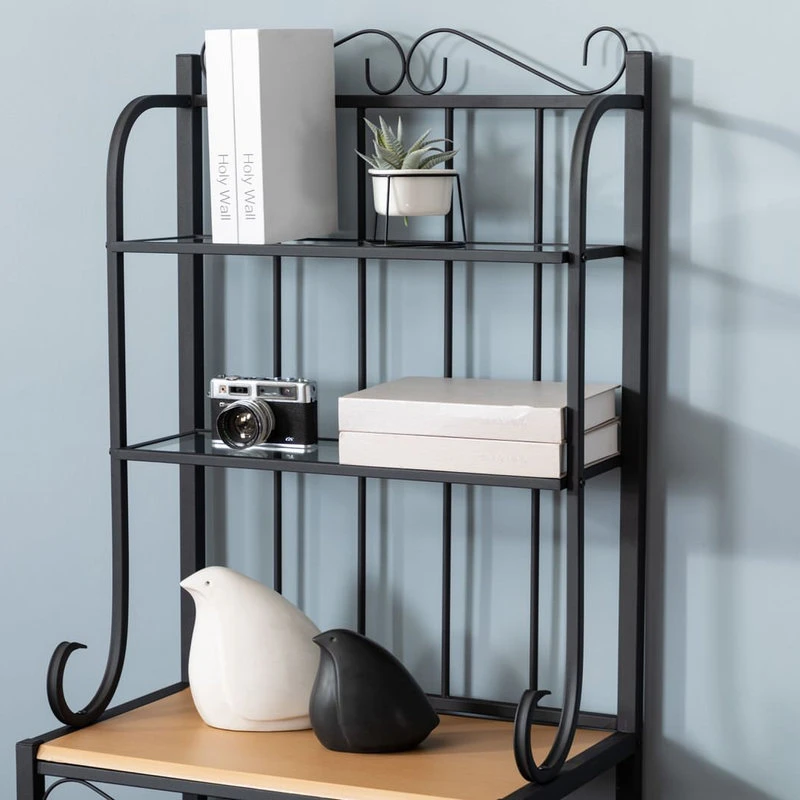 Boraam Industries, Inc. Boraam Praha Metal Bakers Rack With Black Finish 12503 - Image 5