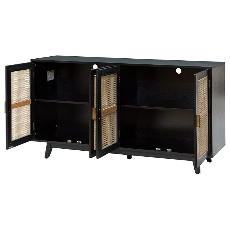 Karat Home TV Stand For TVs Up To 65", Black - Image 6