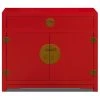 China Furniture And Arts Matte Red Elmwood Ming Cabinet