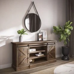 Belleze 60" Universal Stand Console Fit TV's Up To 65", Rustic Oak 7 Belleze 60" Universal Stand Console Fit TV's Up To 65", Rustic Oak -NovaSolo Shop 19e1aaf101823ec7 6994 w800 h800 b0 p0