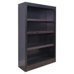 Concepts In Wood Traditional 48" Tall 4-Shelf Wood Bookcase In Espresso