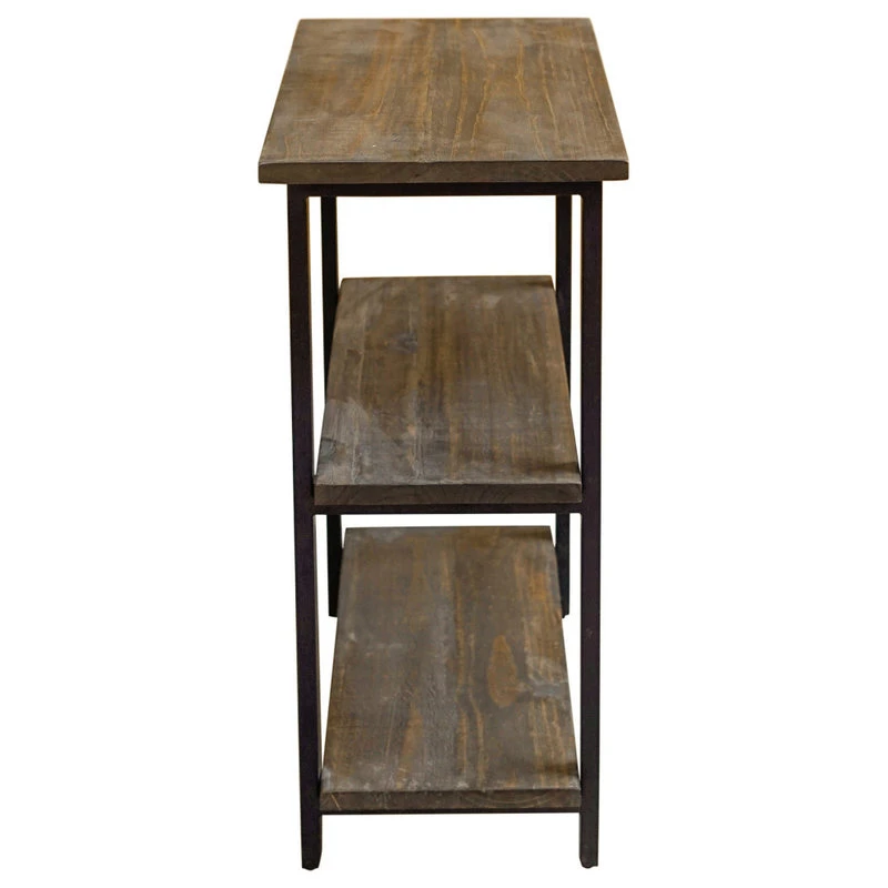 Bolton Furniture, Inc. Pomona 31"H 2-Shelf Metal And Solid Wood Under-Window Bookcase - Image 4