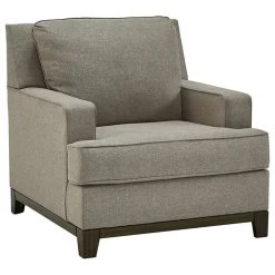 Decor Love Comfortable Accent Chair, Oversized Design With Track Armrests, Grayish Brown