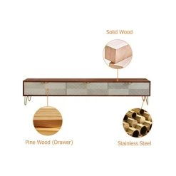 HOMARY Modern TV Stand White & Gold Media Console With 3 Drawer, Small 18 HOMARY Modern TV Stand White & Gold Media Console With 3 Drawer, Small -NovaSolo Shop 1dc13b2500eec21f 1554 w800 h800 b1 p0
