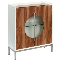 Sauder Vista Key Coastal Inspired Wood Accent Chest In Pearl Oak