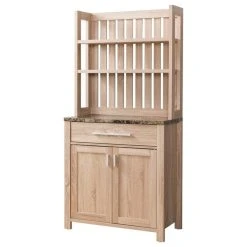 Furniture Of America E-Commerce By Enitial Lab Furniture Of America Rye Wood Multi-Storage Baker Rack In Weathered Sand