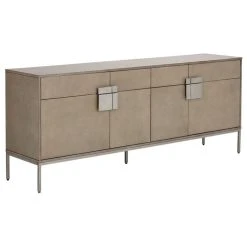 Sunpan Modern Home Jade Sideboard, Antique Silver, Ash Gray