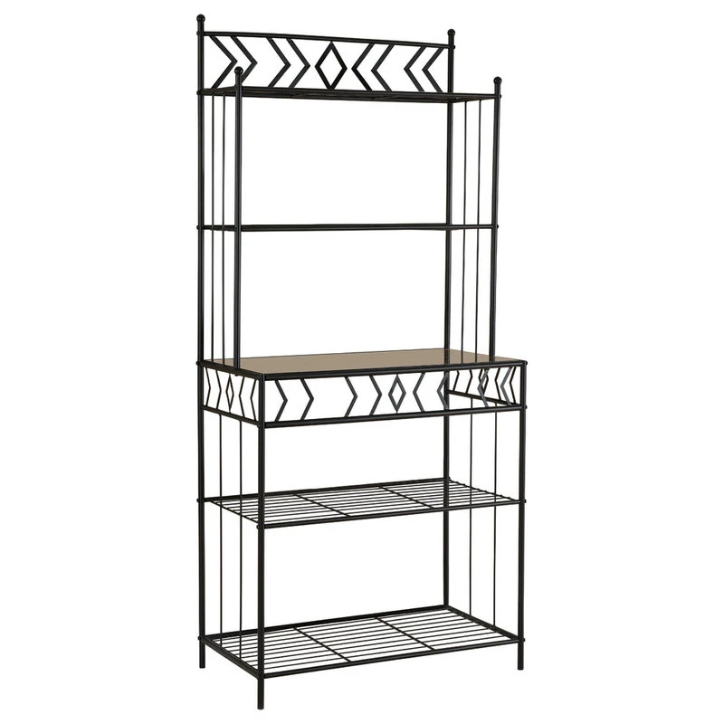 Pilaster Designs Mason Metal 5-Tier Baker's Rack, Black 2 Pilaster Designs Mason Metal 5-Tier Baker's Rack, Black - Image 2