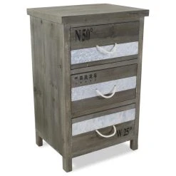 Cheungs 3-Drawer Rope Handle Wooden Cabinet