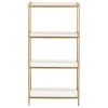 Studio Seven Daniella 4 Tier Etagere, White/Brass