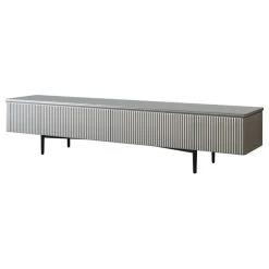 HOMARY Modern 70.9" TV Stand With Drawers, Black Metal Legs