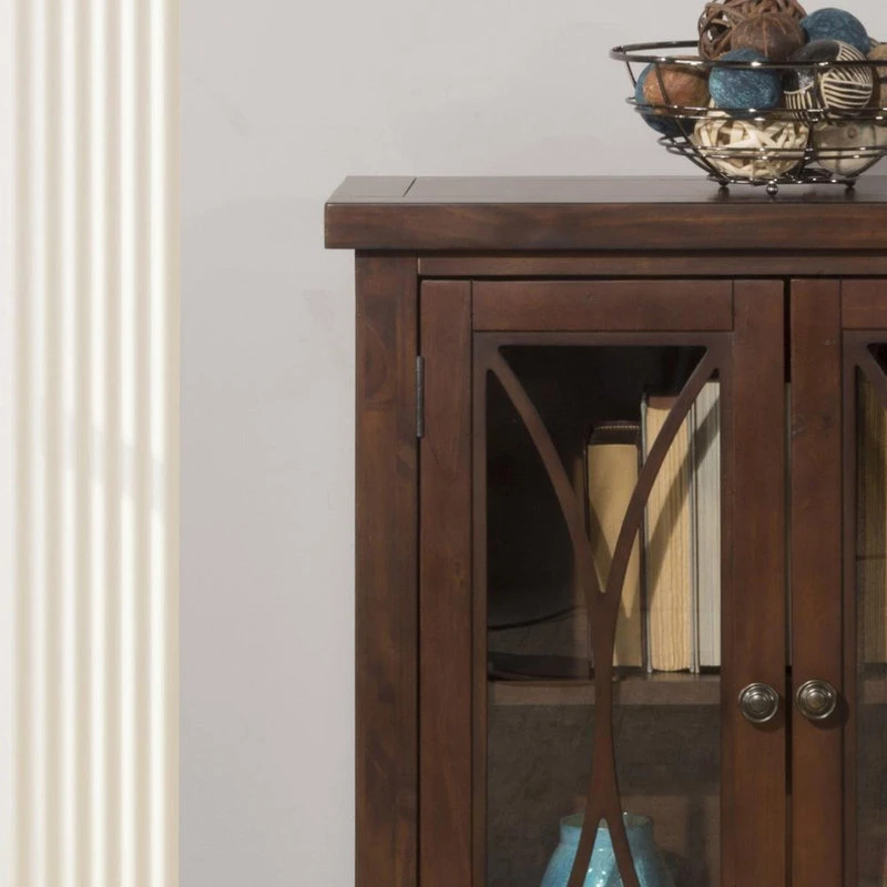 Hillsdale Furniture Bayside 2-Door Cabinet, Rustic Mahogany - Image 3