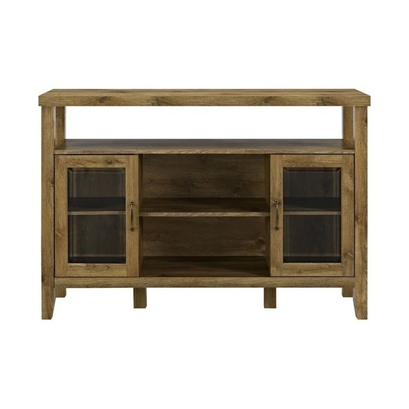 Pemberly Row 52" Wood Console High Boy Buffet In Barnwood 1 Pemberly Row 52" Wood Console High Boy Buffet In Barnwood