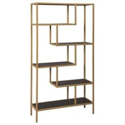Ashley Furniture Industries Signature Design By Ashley Frankwell 5 Shelf Etagere In Gold