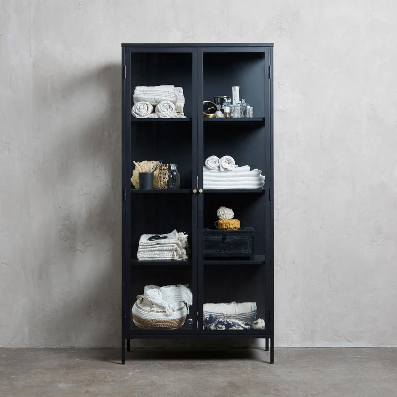 Unique Furniture Glass & Metal Display Cabinet, Tall 10 Unique Furniture Glass & Metal Display Cabinet, Tall - Image 10