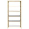 Acme Furniture Julos Etagere Bookcase, Clear Glass And Gold