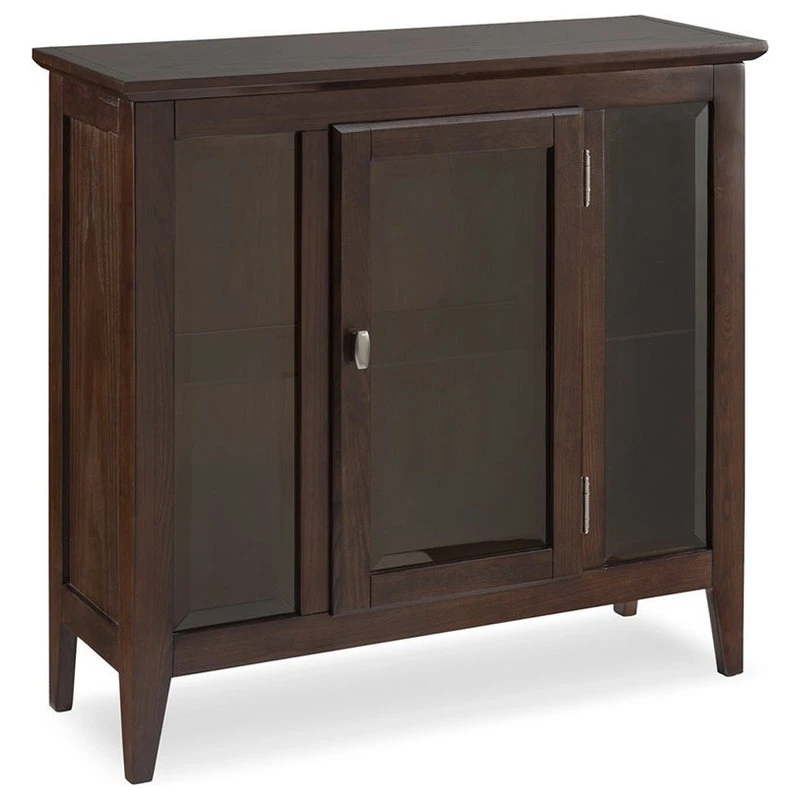 Bowery Hill Curio Cabinet In Chocolate Oak