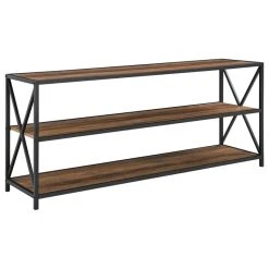 Walker Edison 60" X-Frame Metal And Wood Media Bookshelf, Rustic Oak 9 Walker Edison 60" X-Frame Metal And Wood Media Bookshelf, Rustic Oak -NovaSolo Shop 3d2137f501afe8c7 4406 w800 h800 b1 p0