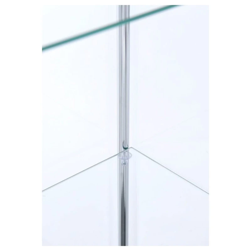 Bowery Hill Contemporary Espresso 4 Shelf Glass Curio Cabinet 4 Bowery Hill Contemporary Espresso 4 Shelf Glass Curio Cabinet - Image 4