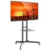 Mount Factory TV Stand Mobile Cart Mount Wheels For Plasma, LED, Flat Screen - Fits 32" - 65"