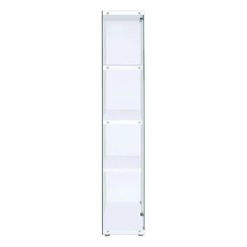 Bowery Hill 68"H Contemporary 3-Shelf Glass Display Cabinet In Clear - Image 3
