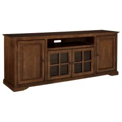 Progressive Furniture Hamilton TV Console, Auburn Cherry, 82"