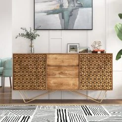 Gild Callerton 63" Wide Solid Wood Sideboard
