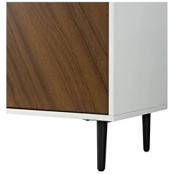 Pemberly Row 58" Modern Bookmatch Buffet - White And Teak 5 Pemberly Row 58" Modern Bookmatch Buffet - White And Teak -NovaSolo Shop 4f31d13c0be3363c 1290 w800 h800 b0 p0
