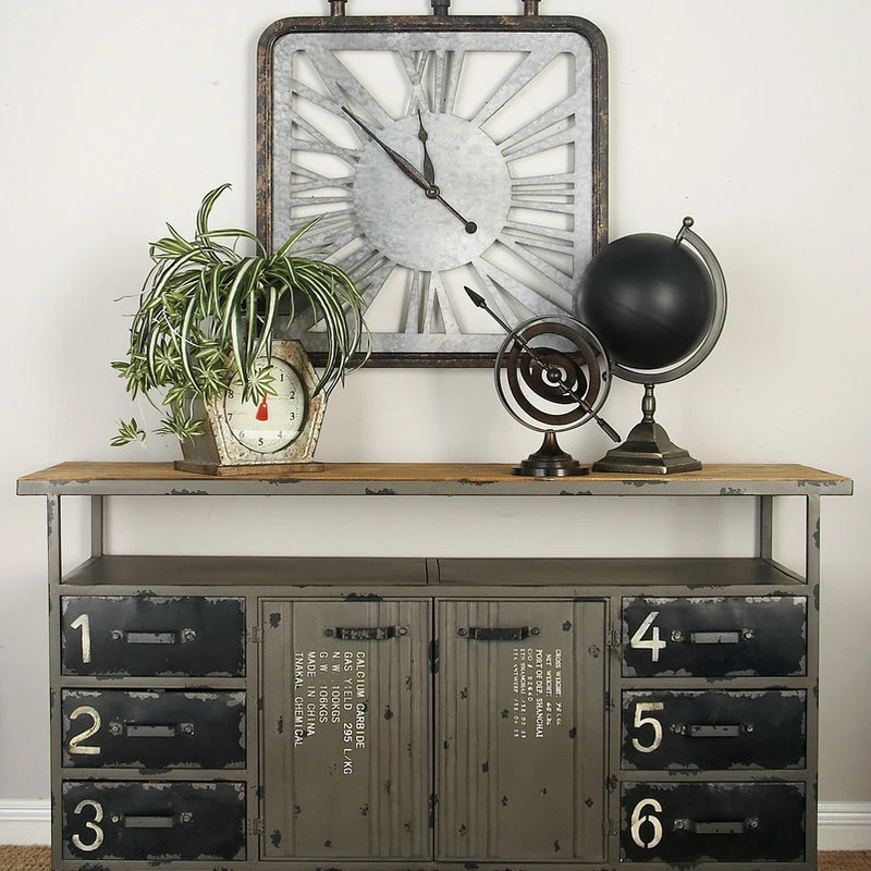 Brimfield & May Industrial Gray Metal Buffet 55484 4 Brimfield & May Industrial Gray Metal Buffet 55484 - Image 4
