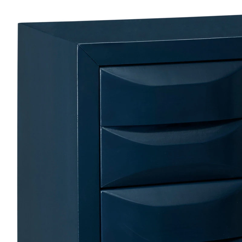 Olliix Madison Park Rubrix 3-Drawer Chest, Navy - Image 3