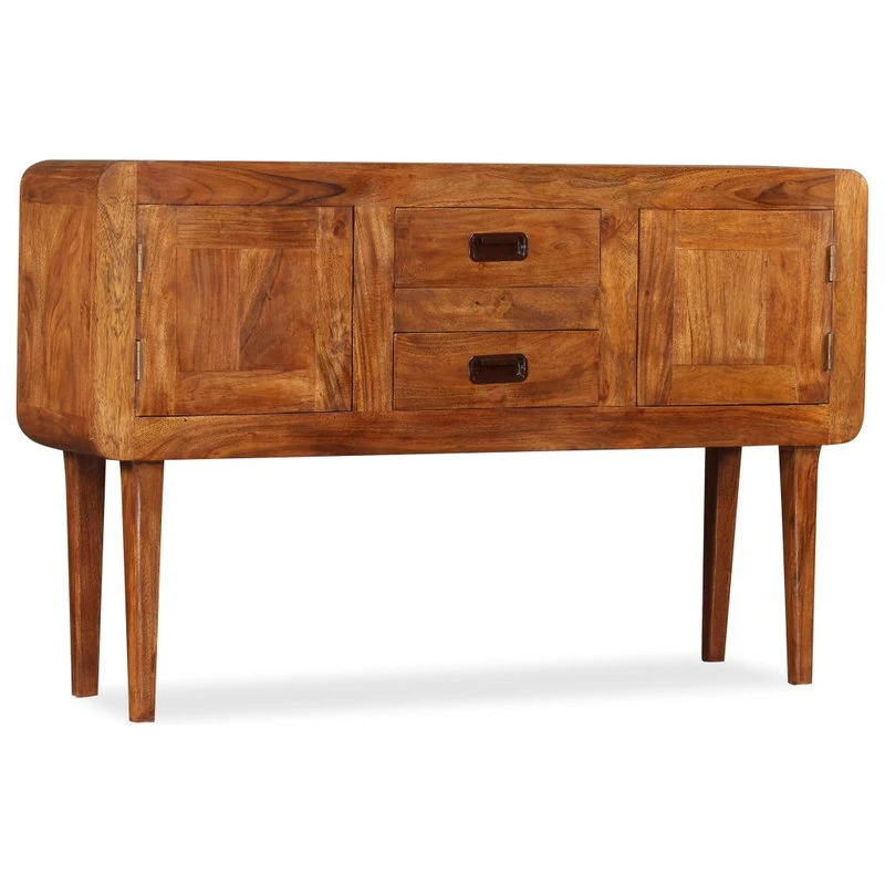 Vida XL International B.V. VidaXL Solid Wood Acacia Sideboard With Honey Finish Highboard Storage Cabinet 4 Vida XL International B.V. VidaXL Solid Wood Acacia Sideboard With Honey Finish Highboard Storage Cabinet - Image 4