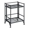 Convenience Concepts Designs2Go 2 Tier Folding Metal Shelf In Black Metal Finish