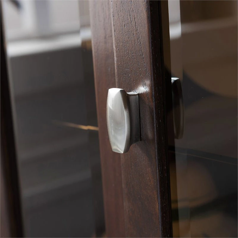 Bowery Hill Curio Cabinet In Chocolate Oak - Image 4