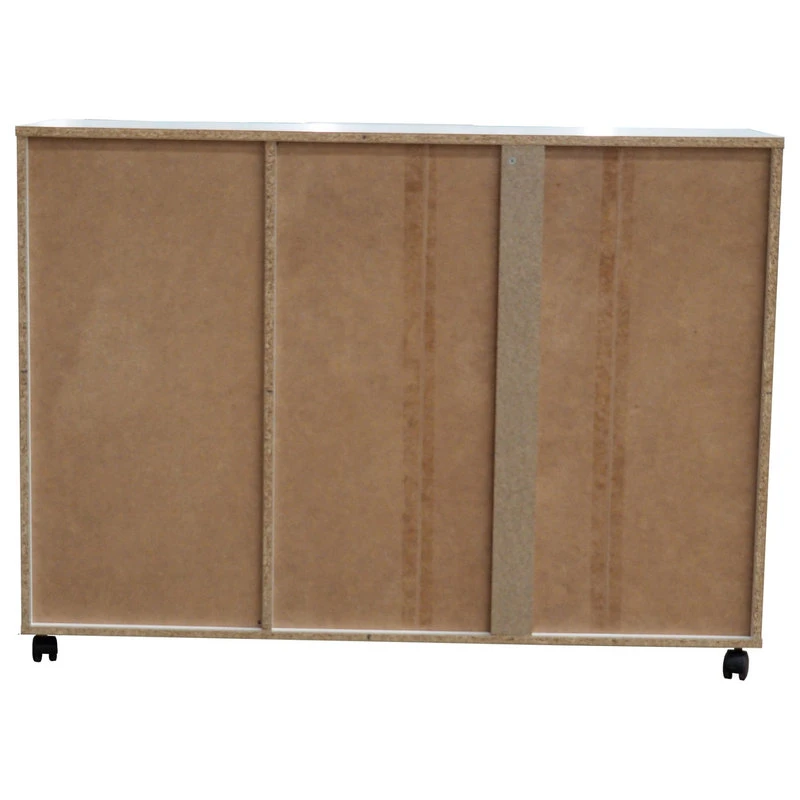 Pilaster Designs Gremlin Wheeled Kitchen Storage Sideboard Buffet Cabinet With Adjustable Shelves - Image 8